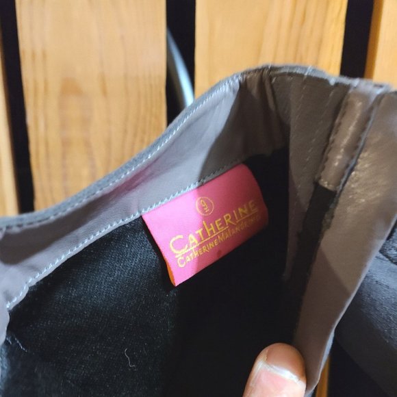 Women's suede Catherine Malandrino zip-up dressy boots Size 9 - Picture 2 of 5